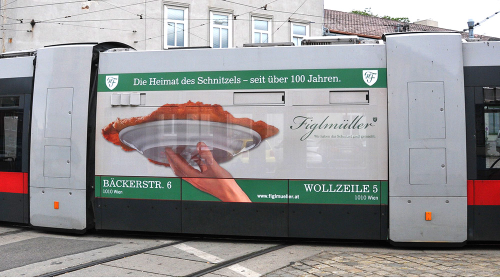 Figlmueller Strassenbahn-Branding