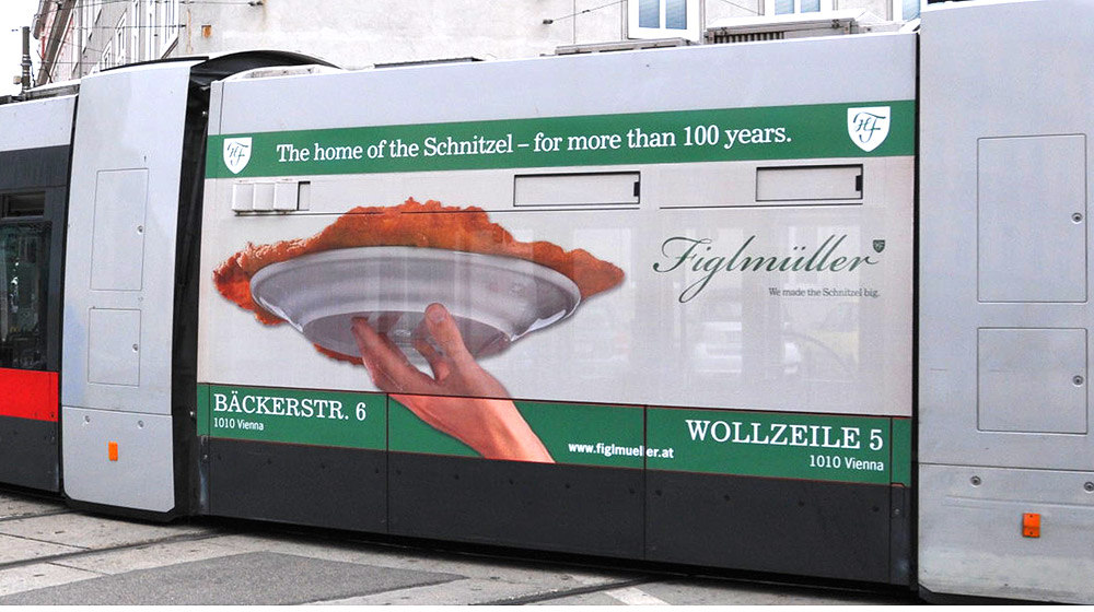 Figlmueller Strassenbahn-Branding