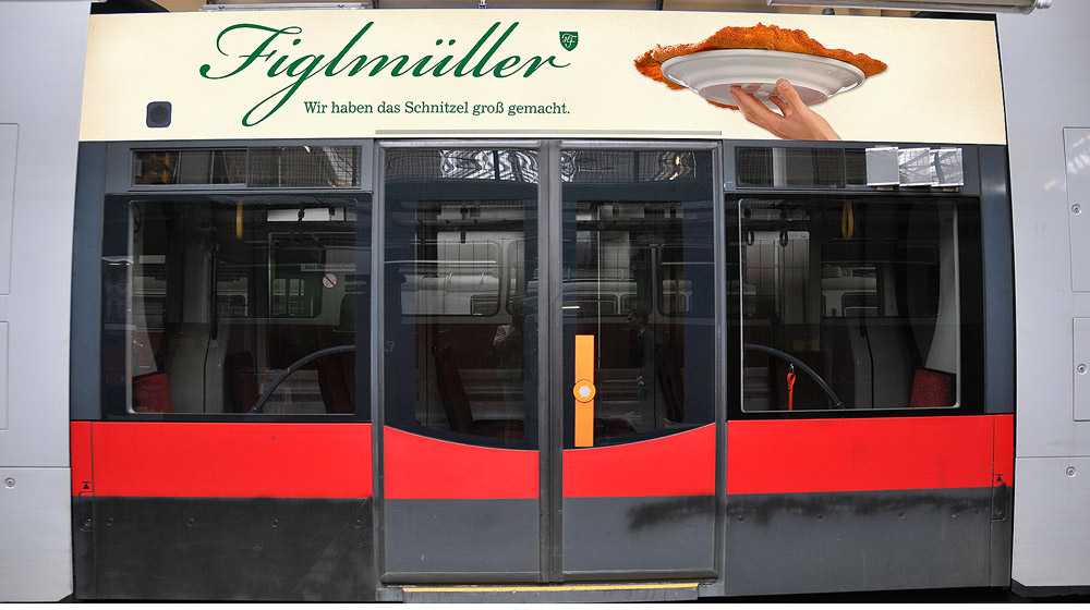 Figlmueller Strassenbahn-Branding