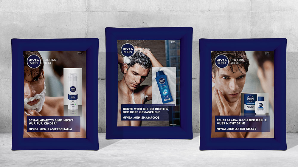 Nivea Blow ups, unterschiedliche Sujets